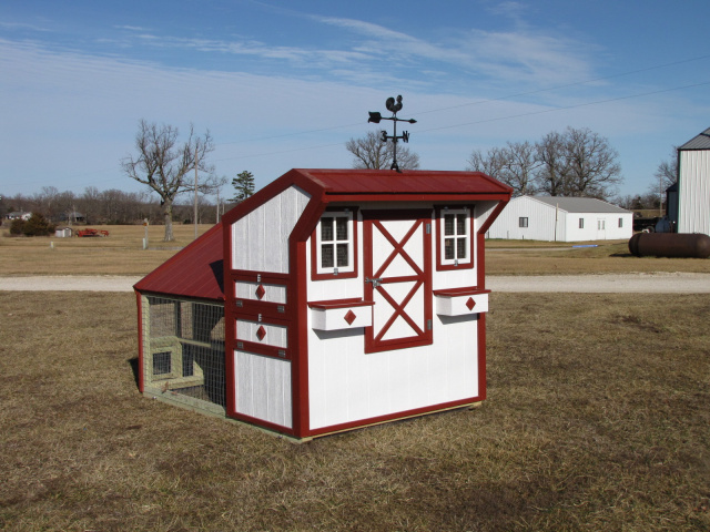 6x8 Rustic Red / Brilliant White